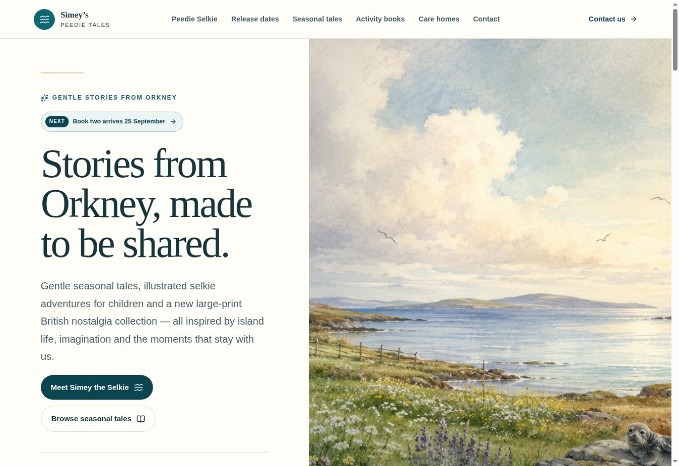 Simey’s Peedie Tales website preview